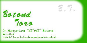 botond toro business card
